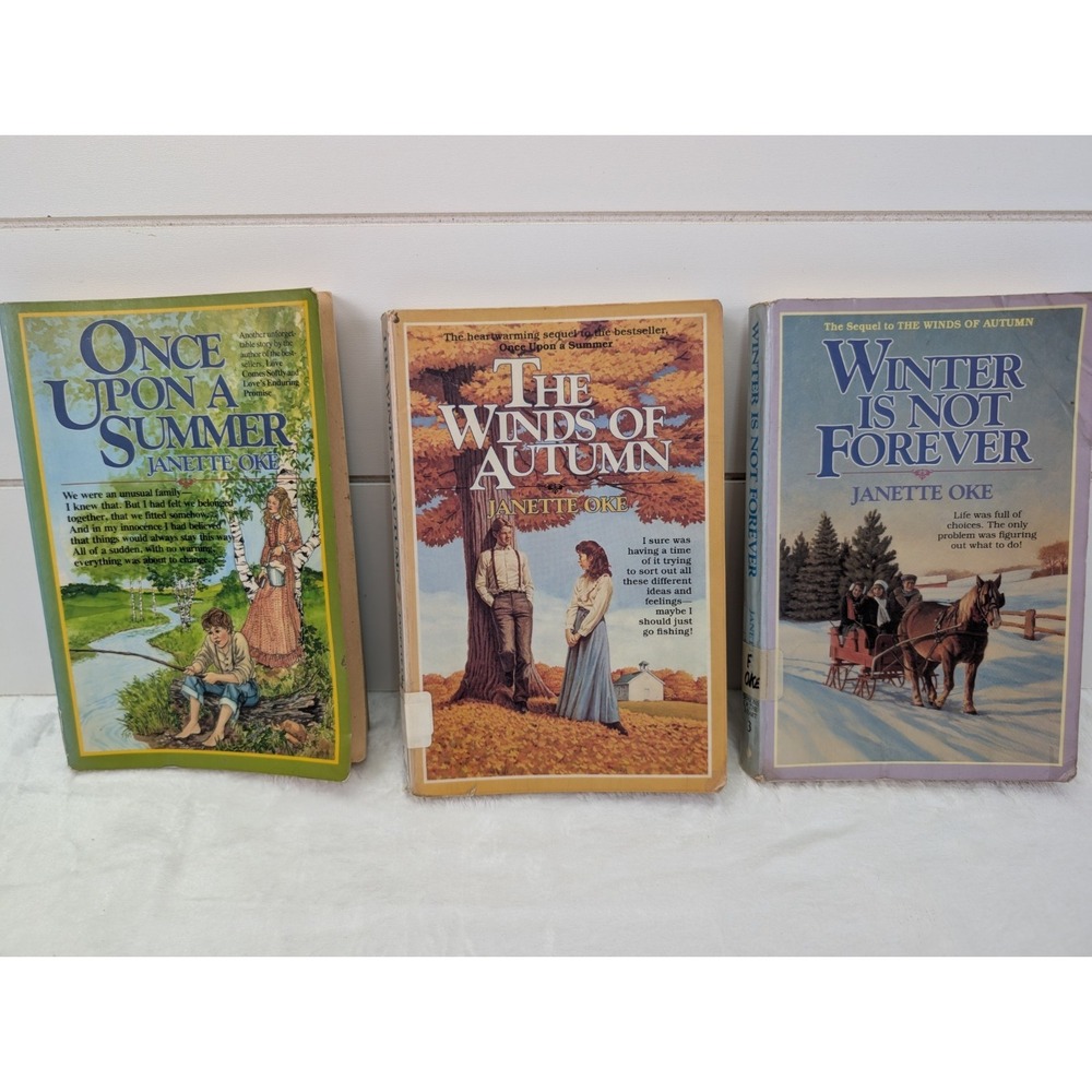 Janette‎ Oke Book Lot Once Upon A Summer Winds Of Autumn Winter Is Not Forever